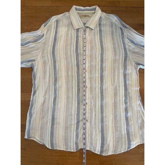 Tommy Bahama Mens LS Button Up Shirt-Size Extra‎ Large - Linen Cotton Blend - Picture 3 of 7